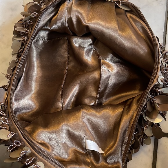 Small Bronze Sequin Handbag - Picture 4 of 4